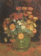 Vincent Van Gogh Vase with Zinnias (nn04) Norge oil painting reproduction